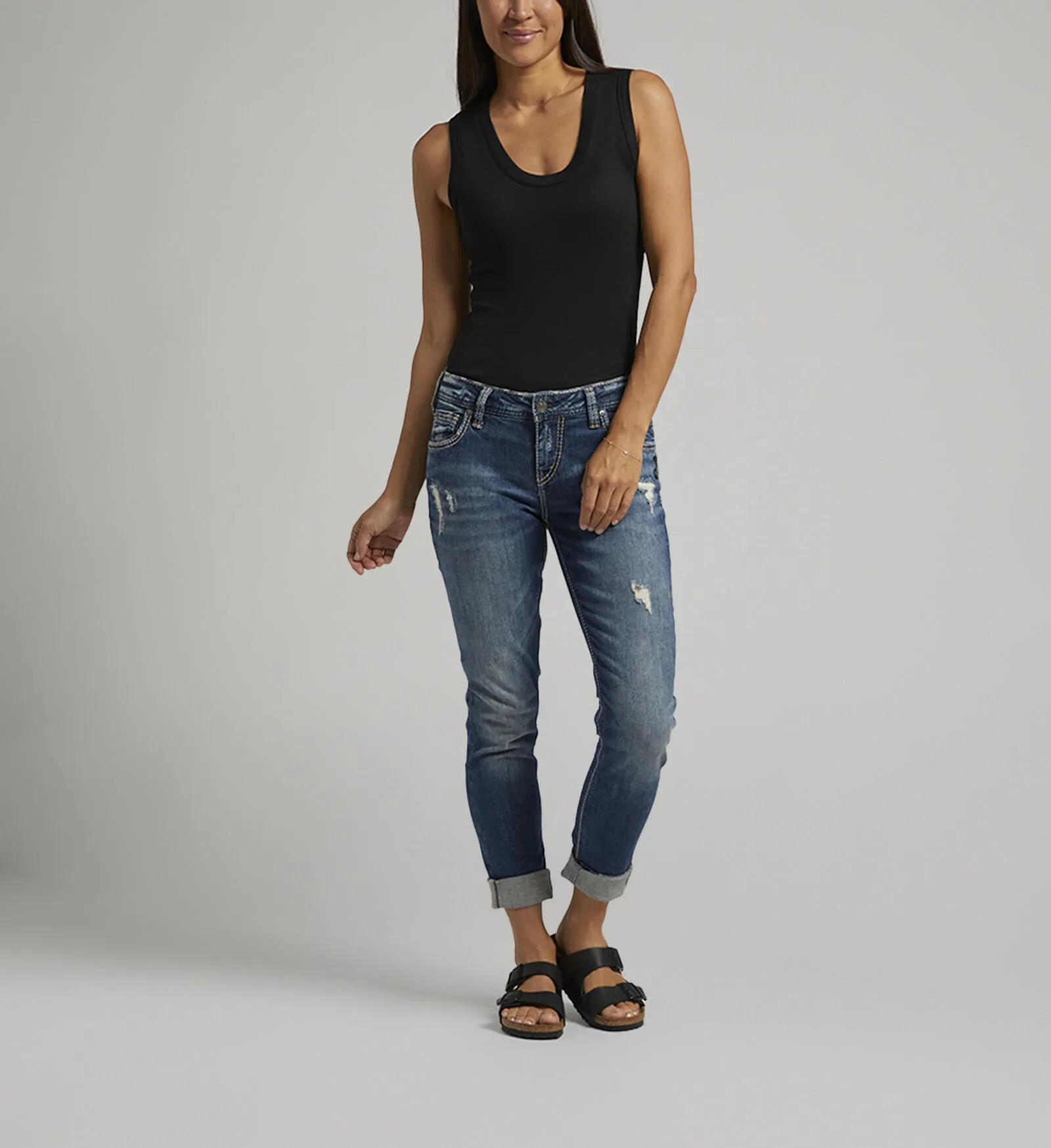 Women's Girlfriend Mid Rise Skinny Leg Jean