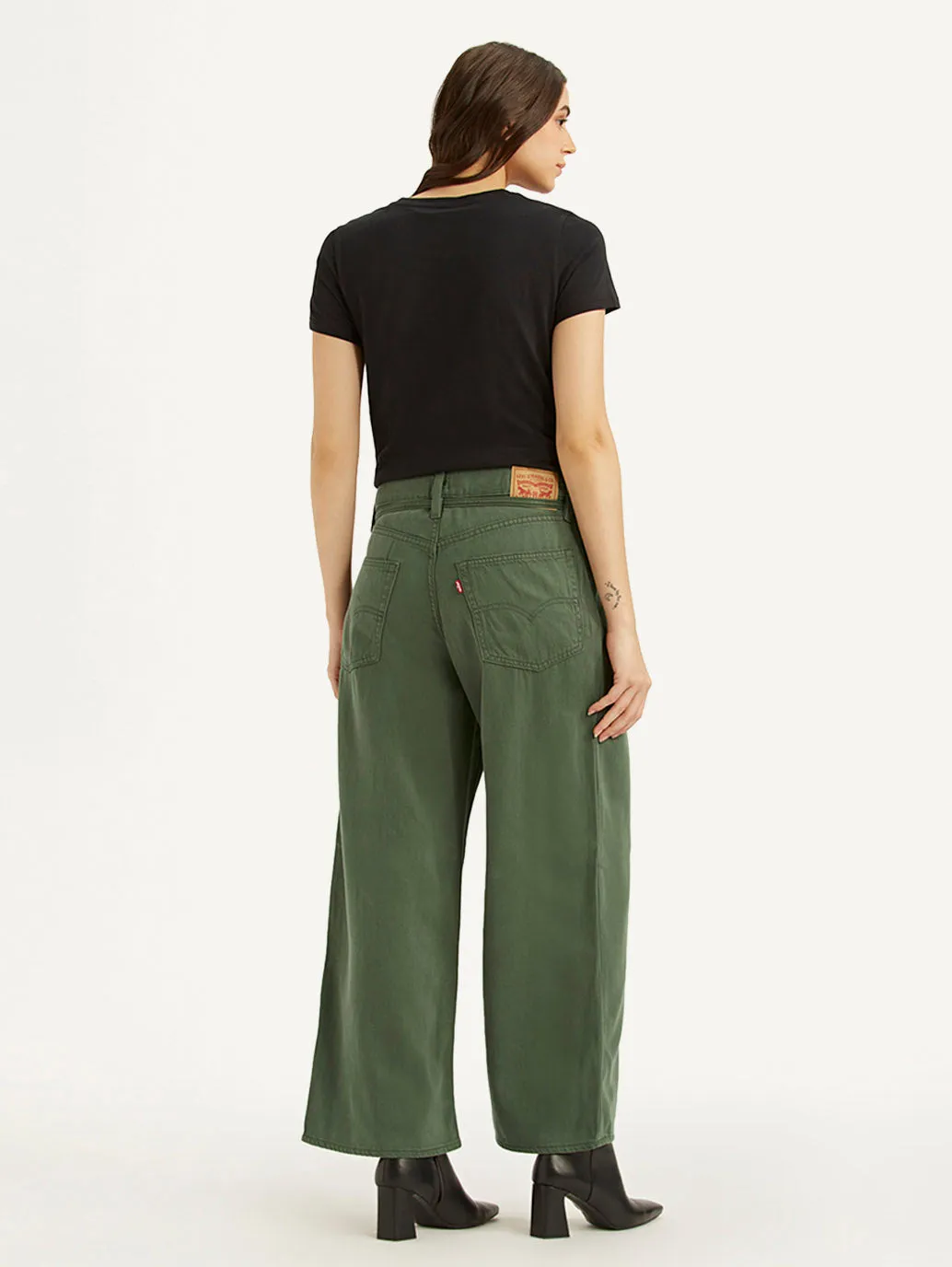 Women's Green XL Straight Fit Mid Rise Jeans
